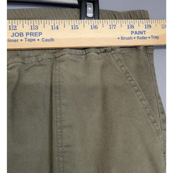Sandpiper Pants Womens 22W Green Cargo Elastic Waist Drawstring Cotton Utility - Picture 7 of 16